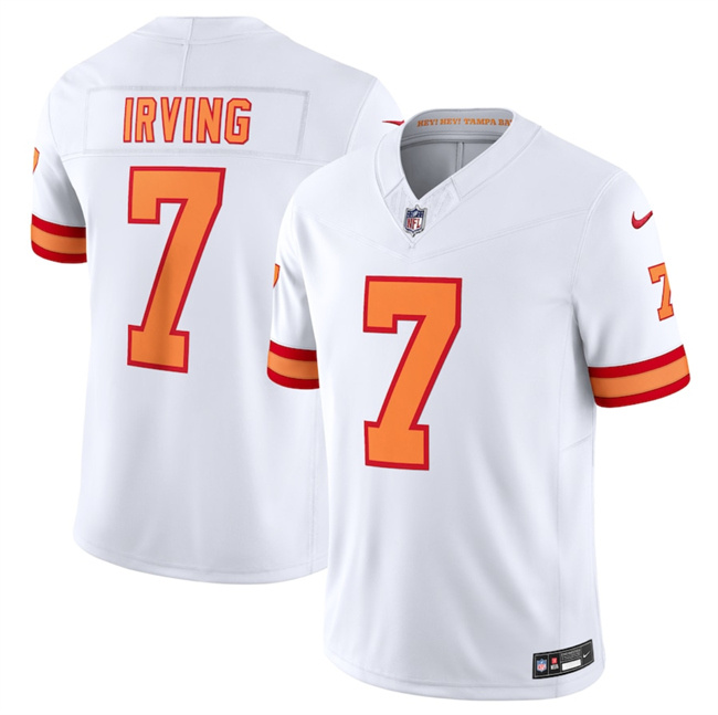Men's Tampa Bay Buccaneers #7 Bucky Irving White 2025 F.U.S.E. Vapor Limited Stitched Jersey